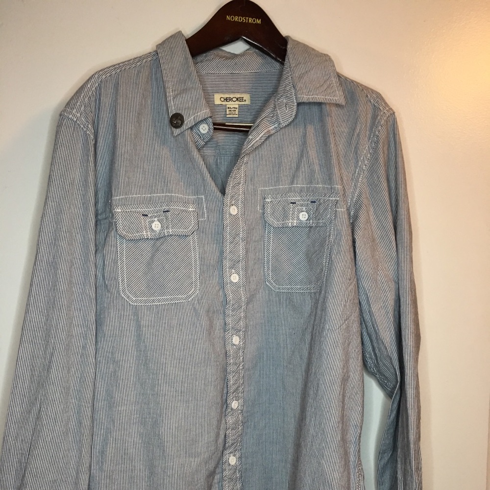 Blue thin striped